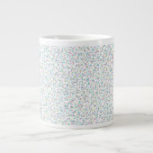 虹のカラフル斑点の点 ジャンボコーヒーマグカップ (正面)