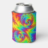 虹のカラフル渦巻きフラクタル 缶クーラー (缶裏面)