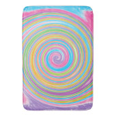 虹のカラフル渦 バスマット (正面縦)