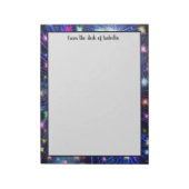 虹のカラフル花火、夜空、お祝い ノートパッド (回転)