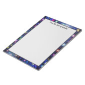 虹のカラフル花火、夜空、お祝い ノートパッド (アングル)