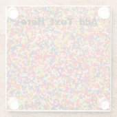 虹のキャンディの散水 ガラスコースター (裏面)