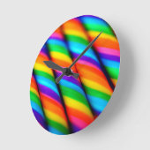 虹のキャンディ・ケーン2 ラウンド壁時計 (傾斜)