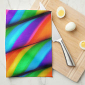 虹のキャンディ・ケーン キッチンタオル (四つ折り)
