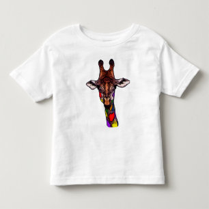 虹のキリンのTシャツ トドラーTシャツ