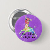 虹のキリンボタン 缶バッジ (正面&裏面)