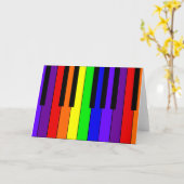虹のキーボード カード (黄色い花)
