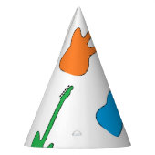 虹のギターのパーティーの帽子 パーティーハット (左)