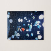 虹のクラゲのモノグラムのパズル ジグソーパズル (横)