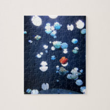 虹のクラゲのモノグラムのパズル