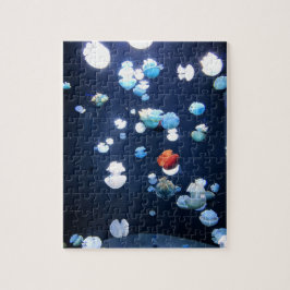 虹のクラゲのモノグラムのパズル ジグソーパズル