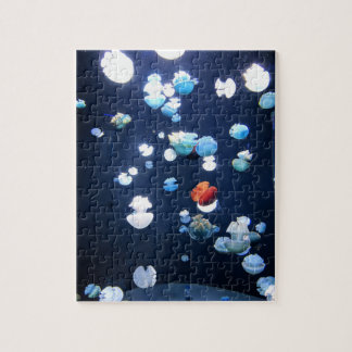 虹のクラゲのモノグラムのパズル ジグソーパズル