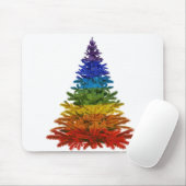 虹のクリスマスツリー マウスパッド (マウス)