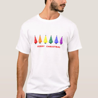 虹のクリスマスツリー Tシャツ