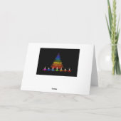 虹のクリスマスツリーLGBTの休日カード シーズンカード (裏面)