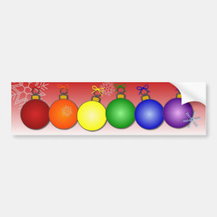虹のクリスマス バンパーステッカー