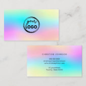 虹のグラデーションのロゴ 名刺 (正面/裏面)