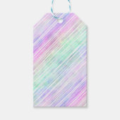 虹のグラデーションストライプのブラシストローク： ギフトタグ (正面)