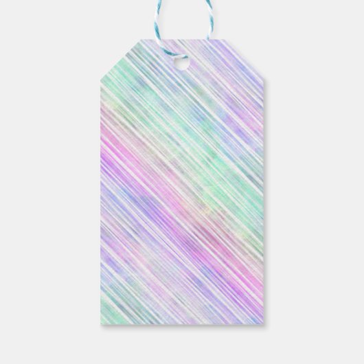 虹のグラデーションストライプのブラシストローク： ギフトタグ (裏面)
