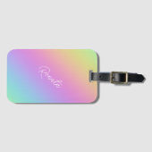 虹のグラデーション ラゲッジタグ (正面横)