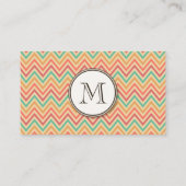 虹のグランジなジグザグ形のシェブロン 名刺 (裏面)