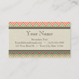 虹のグランジなジグザグ形のシェブロン 名刺