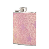 虹のグリッターおよび星 フラスク (左)