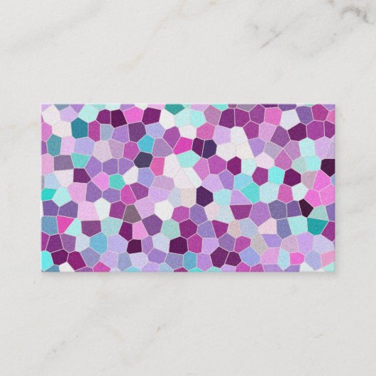 虹のグリッターのモザイク第01 名刺 (正面)