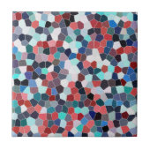 虹のグリッターのモザイク第02 タイル (正面)