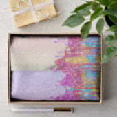 虹のグリッターの明るい色の誕生日の輝き 薄葉紙 (ギフト)