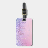 虹のグリッタースパモダンークガーリール台本 ラゲッジタグ (正面縦)