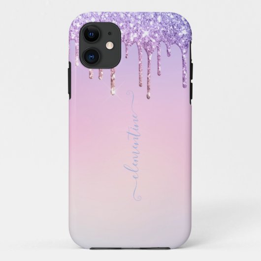 虹のグリッタースパモダンークガーリール台本 Case-Mate iPhoneケース (裏面)