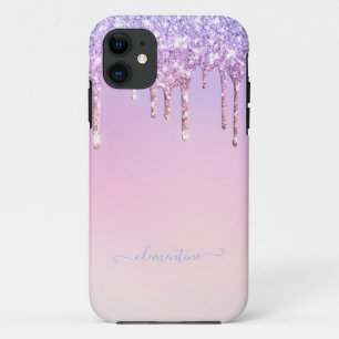 虹のグリッタースパモダンークガーリール台本 iPhone 11 ケース