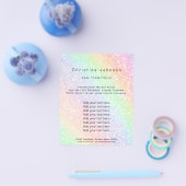 虹のグリッター背景 チラシ (シングル)