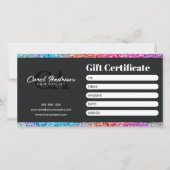 虹のグリッター輝くモダンヘアスタイリスト (正面)