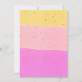 虹のケーキ | 4歳の誕生日パーティーへの招待状 (裏面)