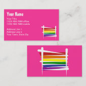 虹のゲイプライドのブラシの旗 名刺 (正面/裏面)