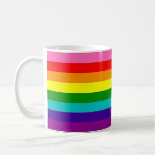 虹のゲイプライドLGBTのオリジナル8のストライプな旗のマグ コーヒーマグカップ