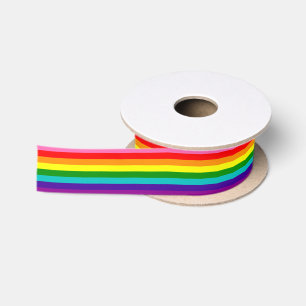 虹のゲイプライドLGBTのオリジナル8のストライプな旗 サテンリボン