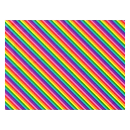 虹のゲイプライドLGBTのオリジナル8のストライプな旗 テーブルクロス (正面(横))