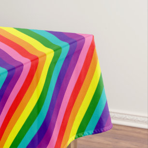 虹のゲイプライドLGBTのオリジナル8のストライプな旗 テーブルクロス