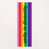 虹のゲイプライドLGBTのオリジナル8のストライプは文字を加えます ヨガマット (正面)