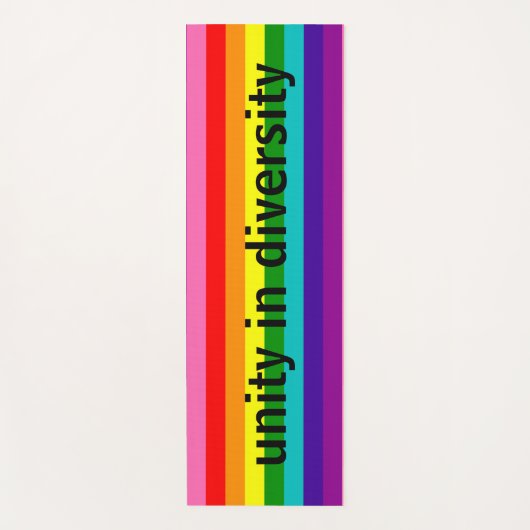 虹のゲイプライドLGBTのオリジナル8のストライプは文字を加えます ヨガマット (正面)
