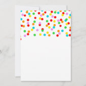 虹のコンフェッティ ベビーシャワー 招待状 (正面)