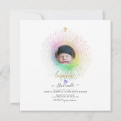 虹のコンフェッティ 洗礼のご案内 招待状 (裏面)