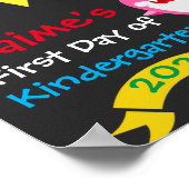 虹のサメの最初の登校日 黒板ポスト ポスター (角)