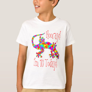 虹のサンショウウオの誕生日のTシャツ Tシャツ