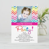 虹のシェブロンのパーティの招待状 招待状 (スタンド正面)