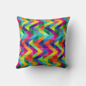 虹のシェブロンの枕 クッション (裏面)