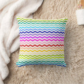 虹のシェブロン クッション (ブランケット)